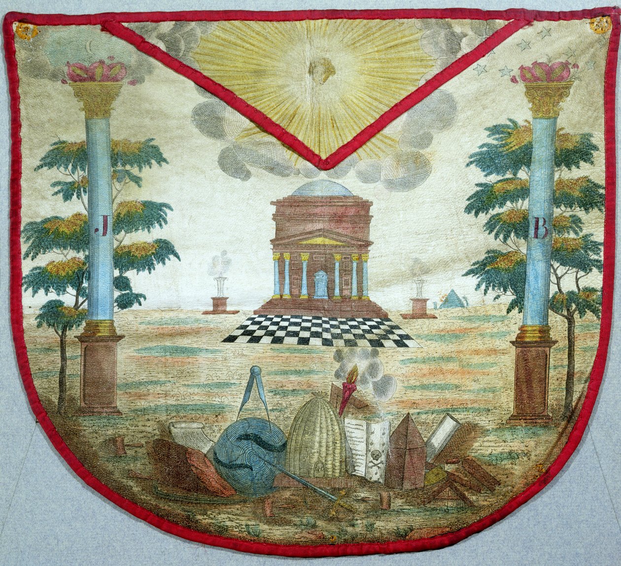 Forklæde af en mester, 1700-tallet (malet læder) af French School
