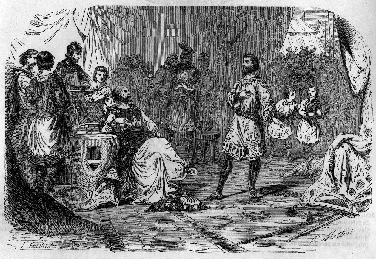 Argrim, biskop af Langres (9. århundrede). Indgravering i "Historien om paver-konger-dronninger og kejsere gennem århundrederne"" af Maurice Lachatre af French School