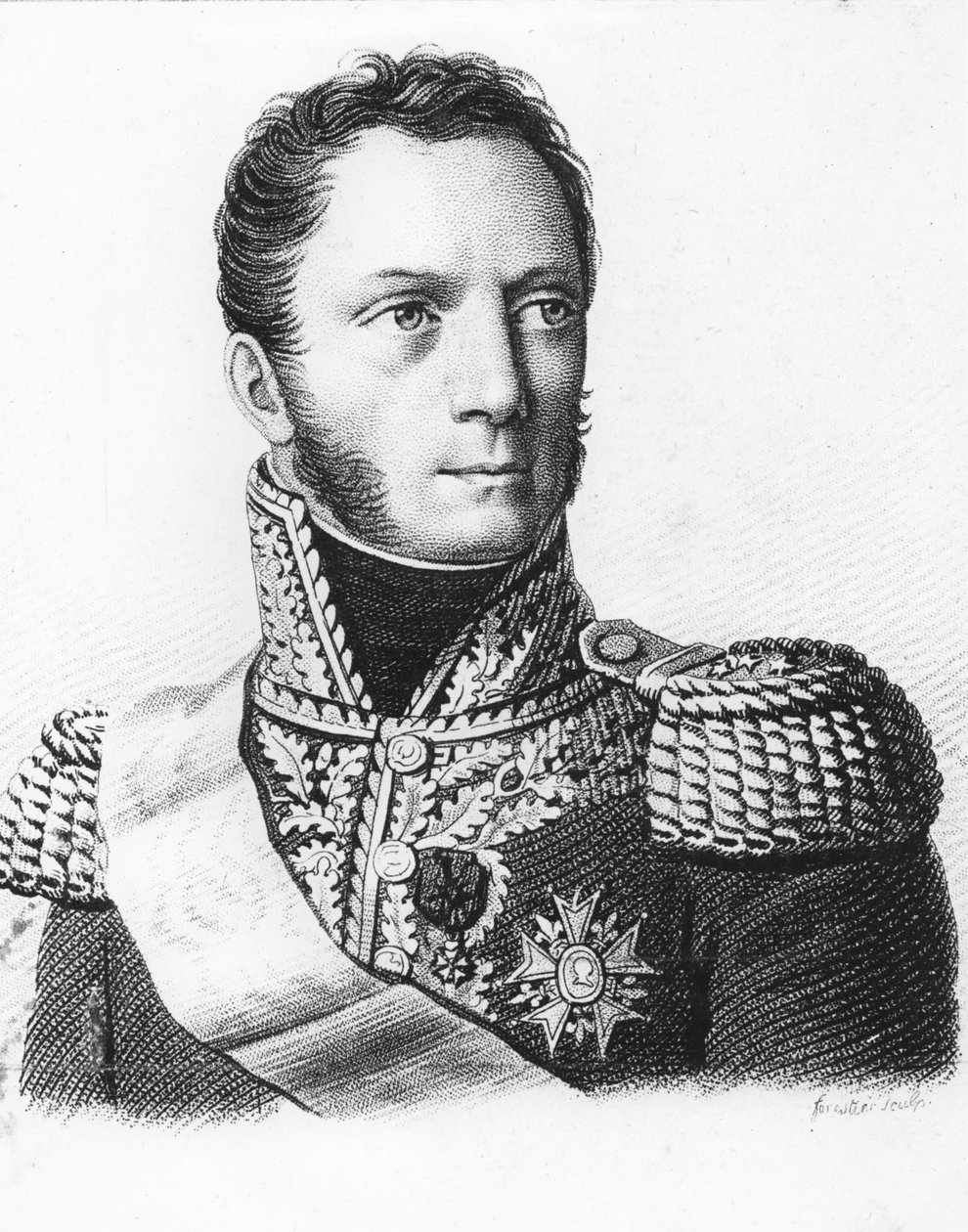 Armand Louis de Caulaincourt (gravering) af French School