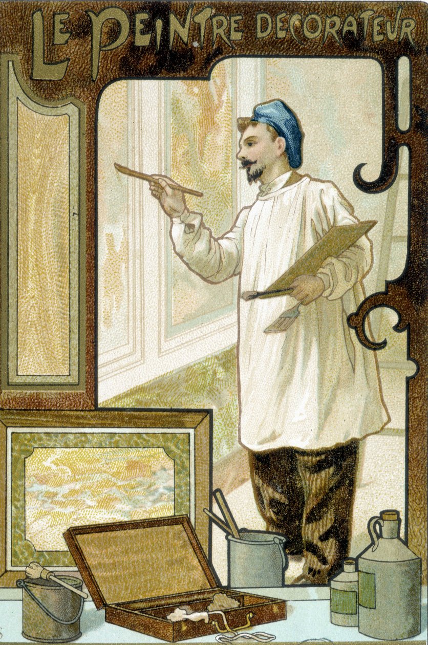 Håndværker: maleren dekoratør - Chromo. af French School