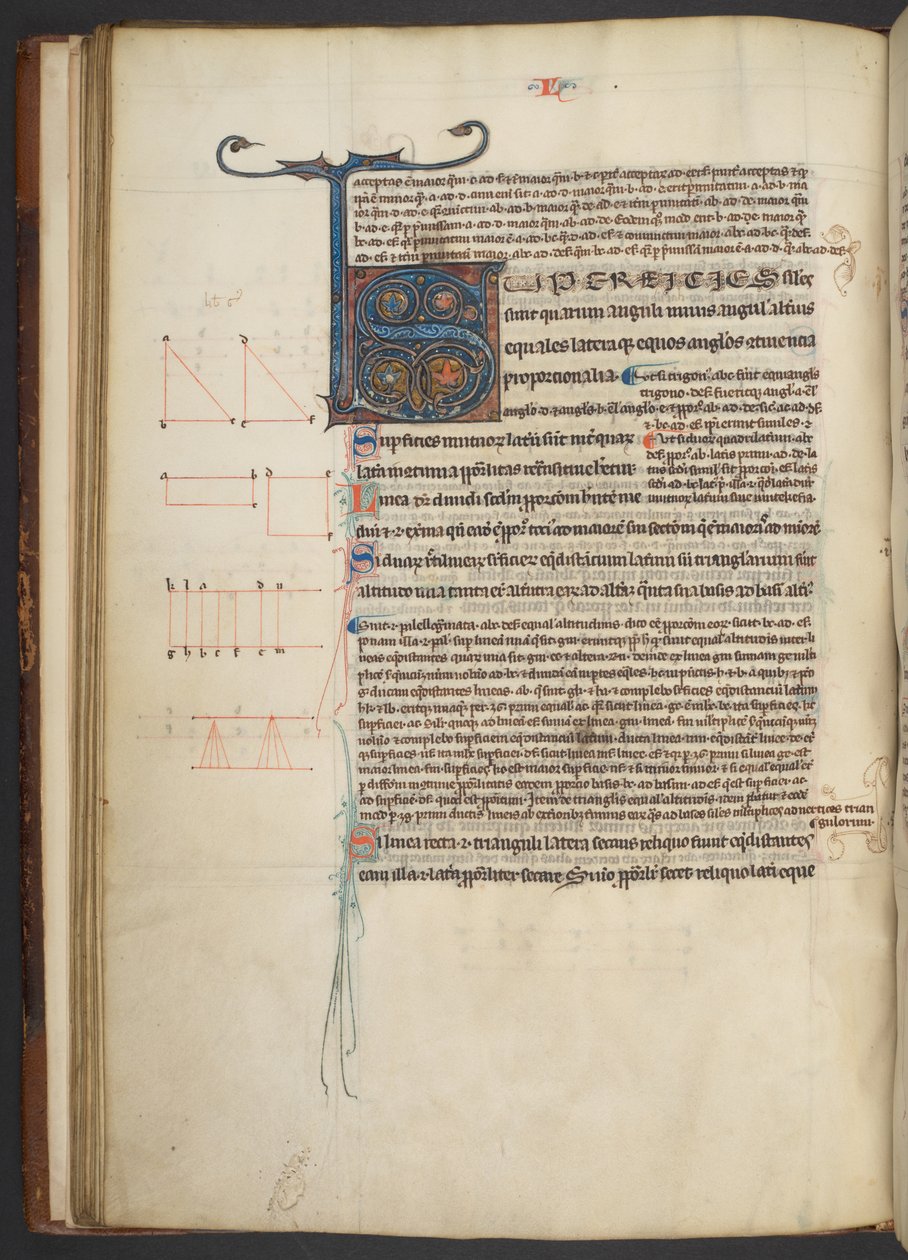 Arundel 84, f.33v, dekoreret S initial (vellum) af French School
