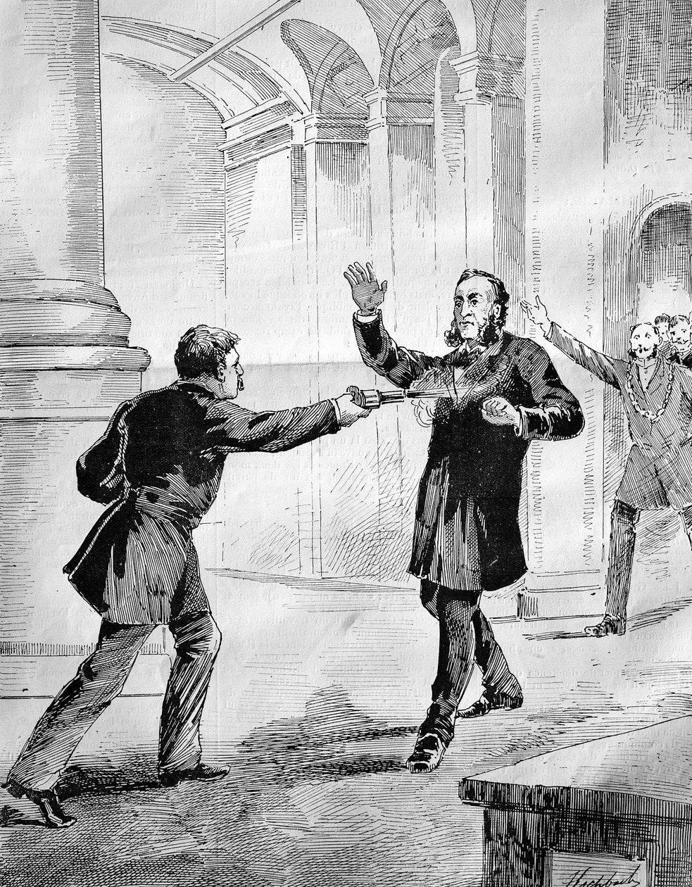 Attentat på Jules Ferry (1832-1893), en fransk ministerpræsident af French School