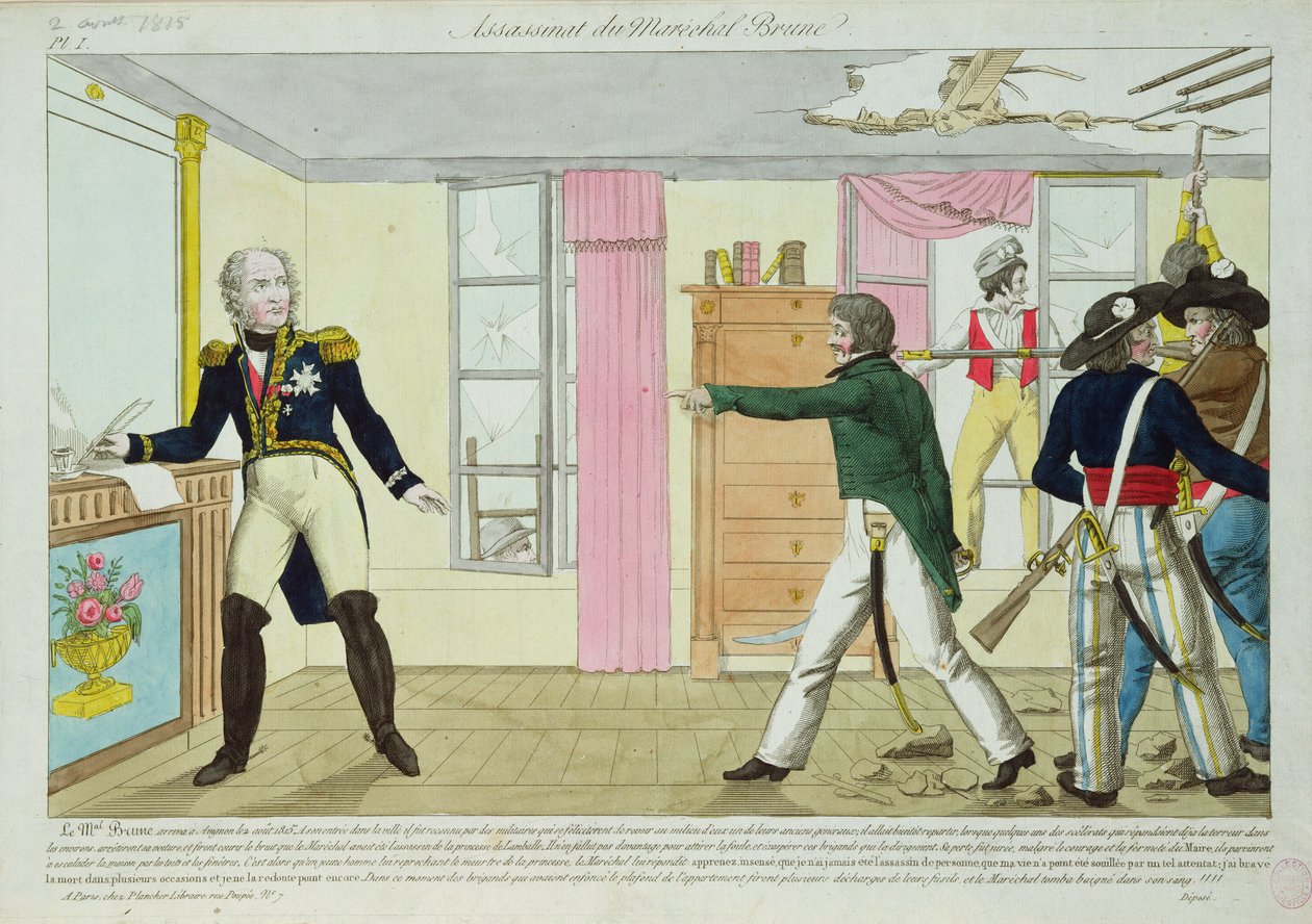 Mordet på marskal Brune i Avignon, 2. august 1815, 1815 af French School