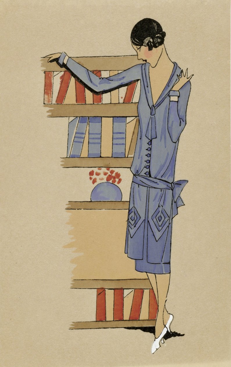 "At Home", fra Costumes Parisien, pub.1925 (pochoir print) af French School