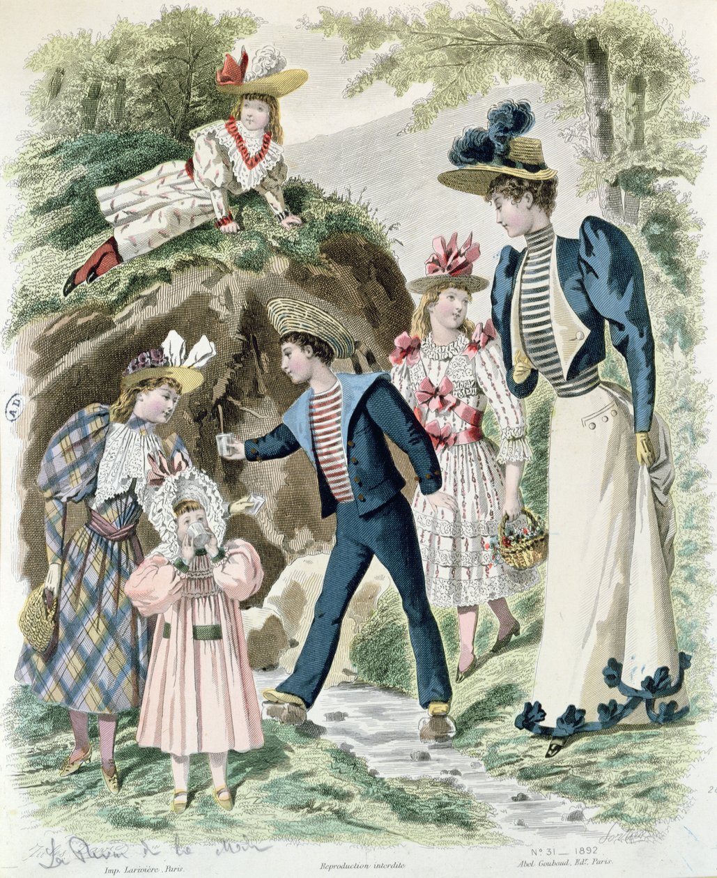 Ved et naturligt forår, 1892 af French School