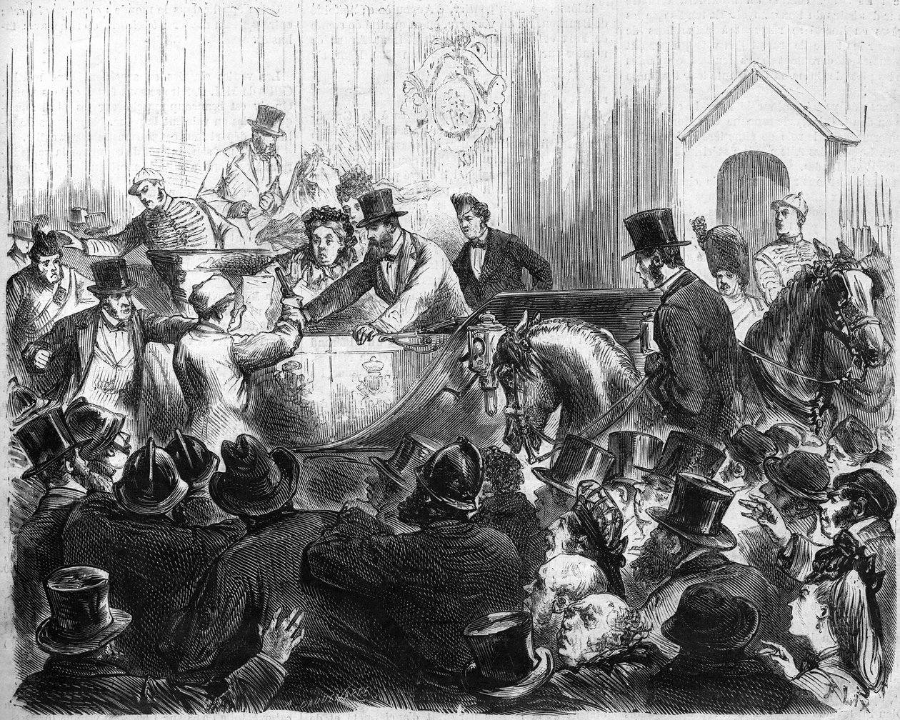 Angreb på dronning af England Victoria (1819-1901) af French School