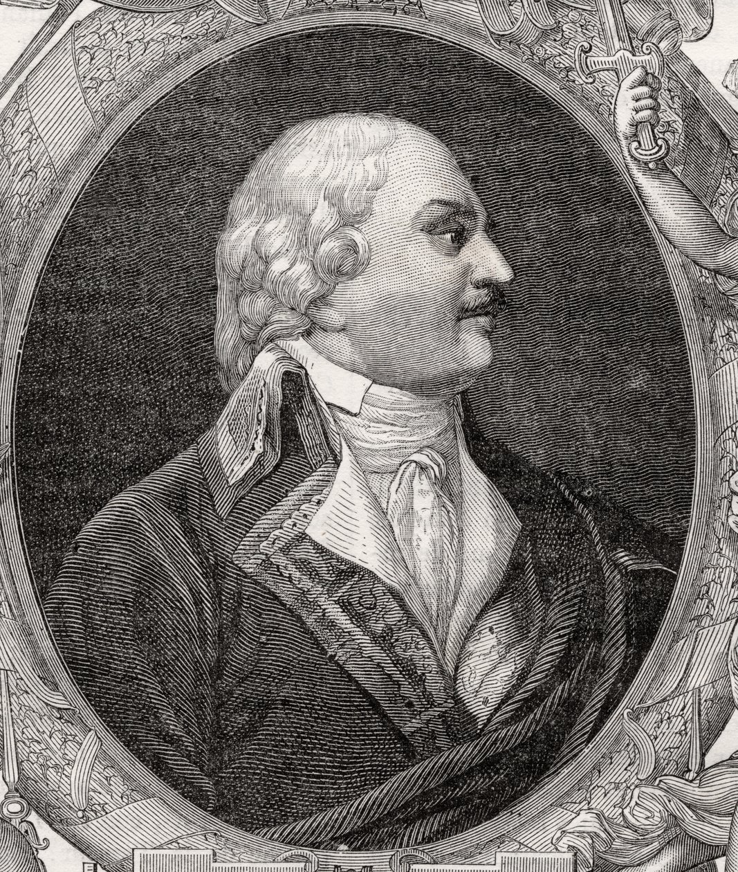 Auguste-Henri-Marie-Picot, Marquis de Dampierre, graveret af Stephane Pannemaker (1847-1930) fra 