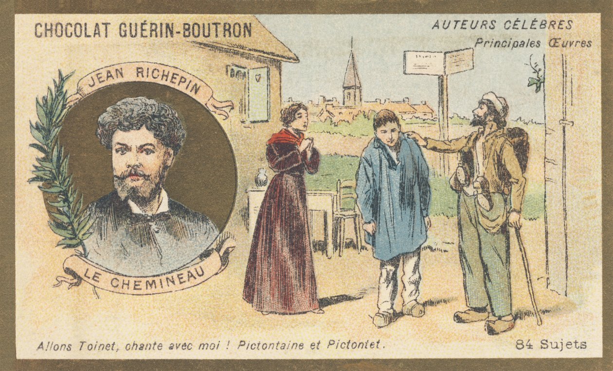 Auguste-Jules Richepin dit Jean Richepin (1849-1926), fransk digter, romanforfatter og dramatiker, forfatter til "Le chemineau", drama i fem akter (1897) af French School