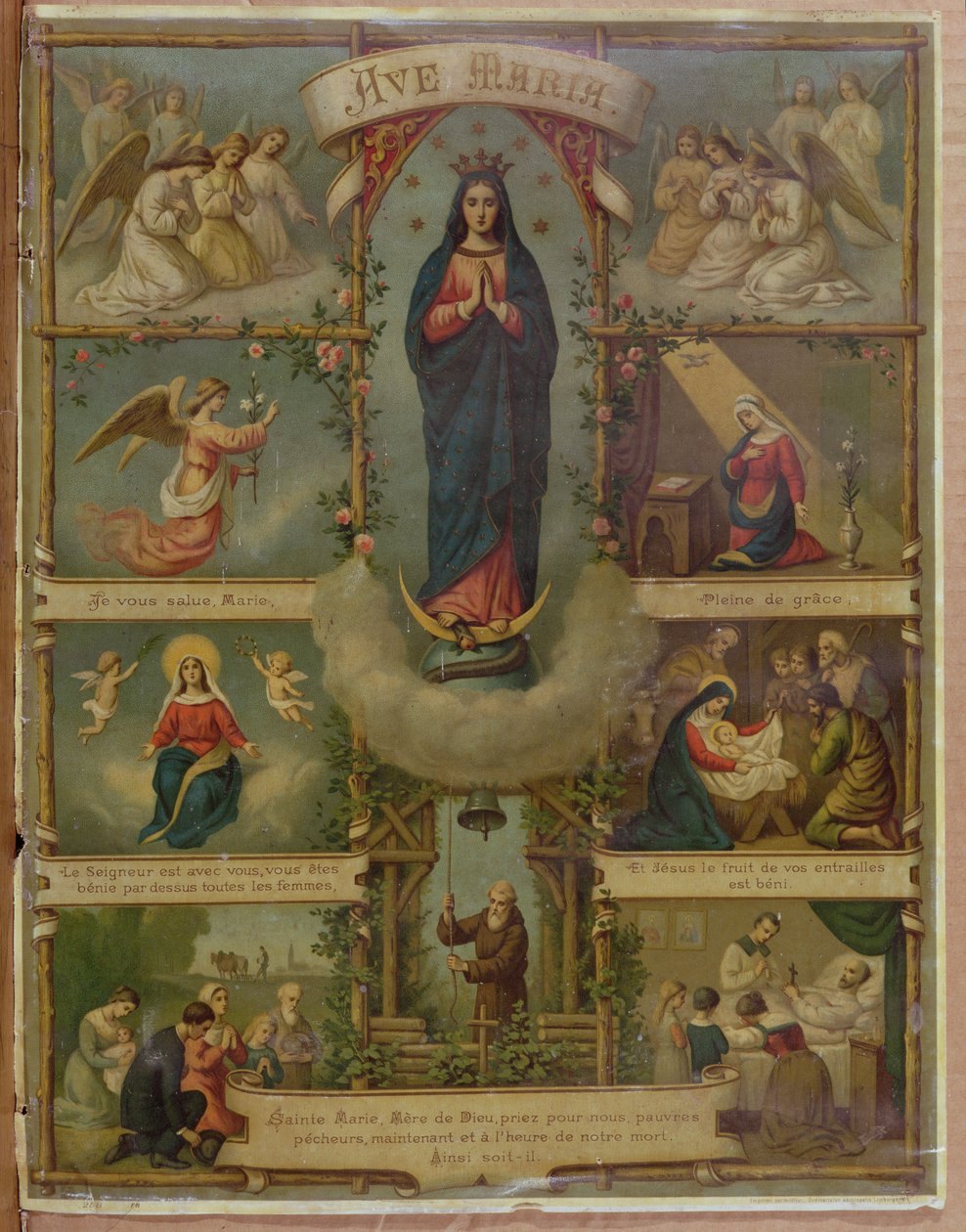 Ave Maria bønnekort af French School