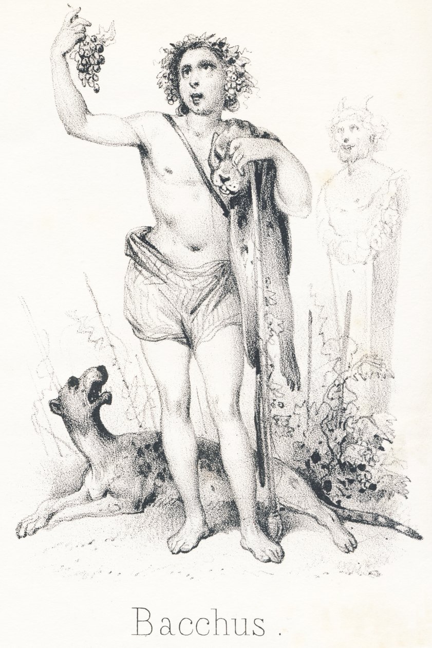 B Bacchus: Søn af Jupiter og Semele af French School