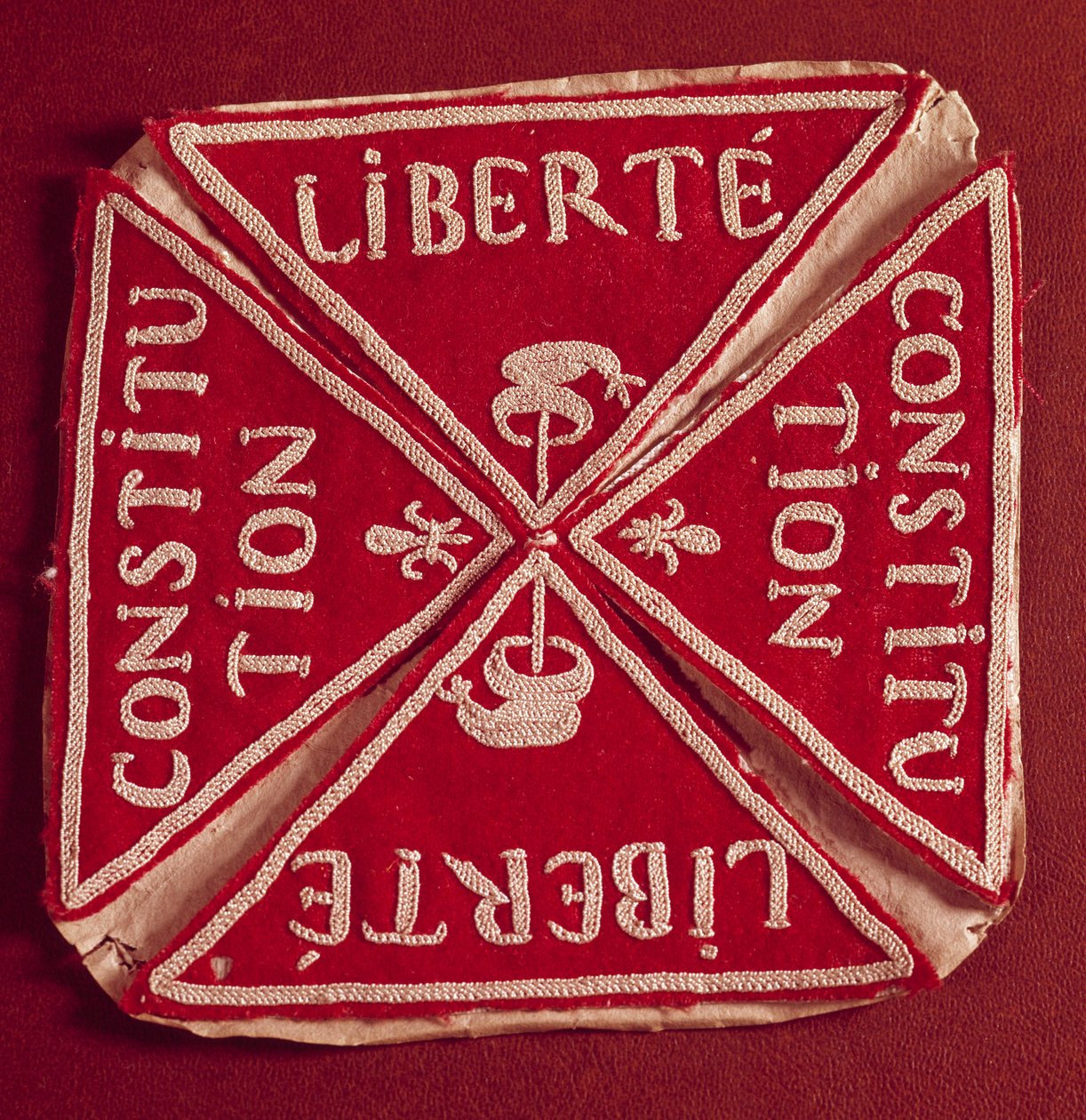 Badge for den første franske republik "Liberte Constitution" af French School