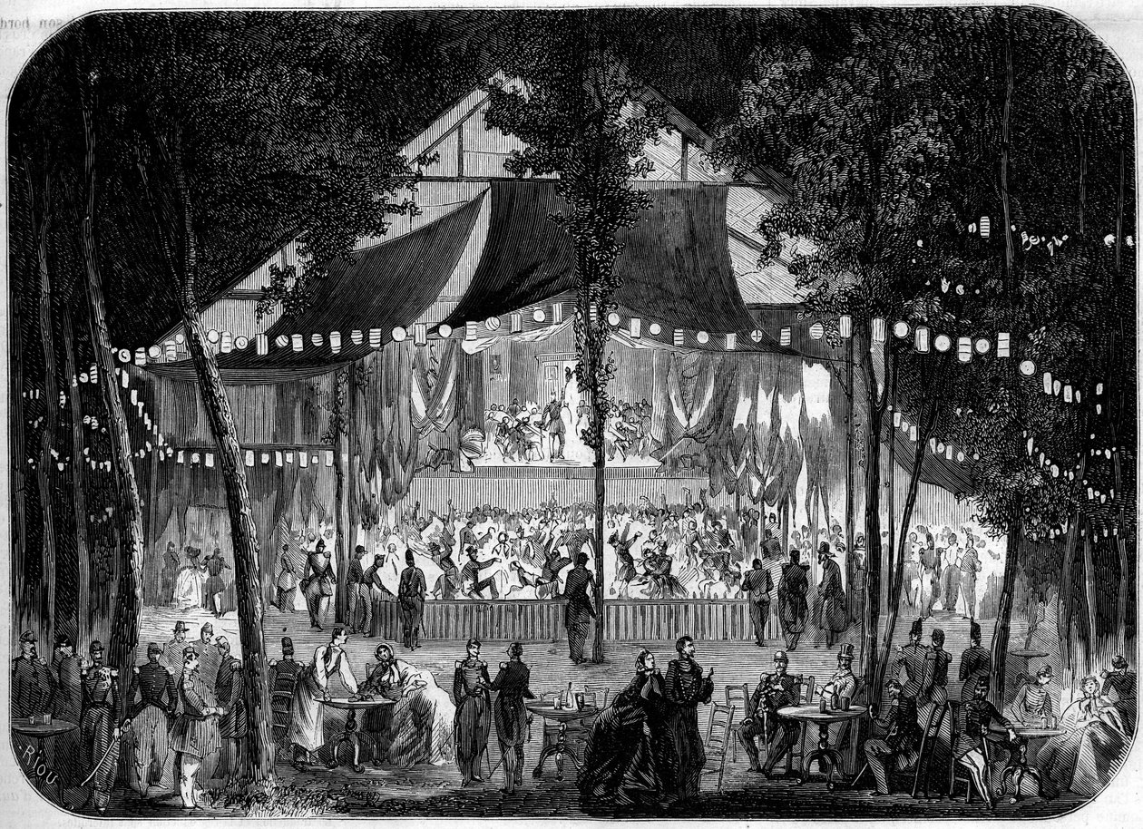 Bal organiseret i militærlejren Chalons, Marne (51) af French School