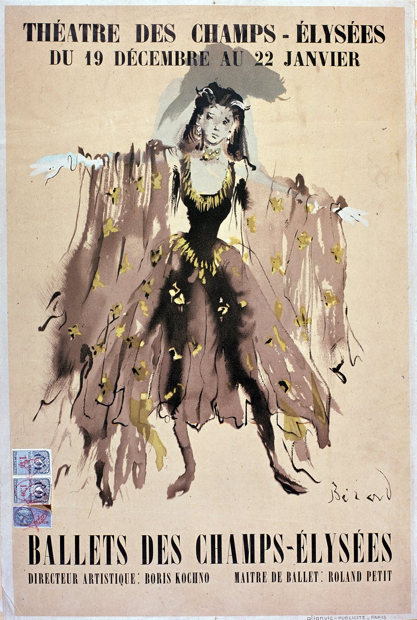 Champs Elysées ballet - plakat af French School