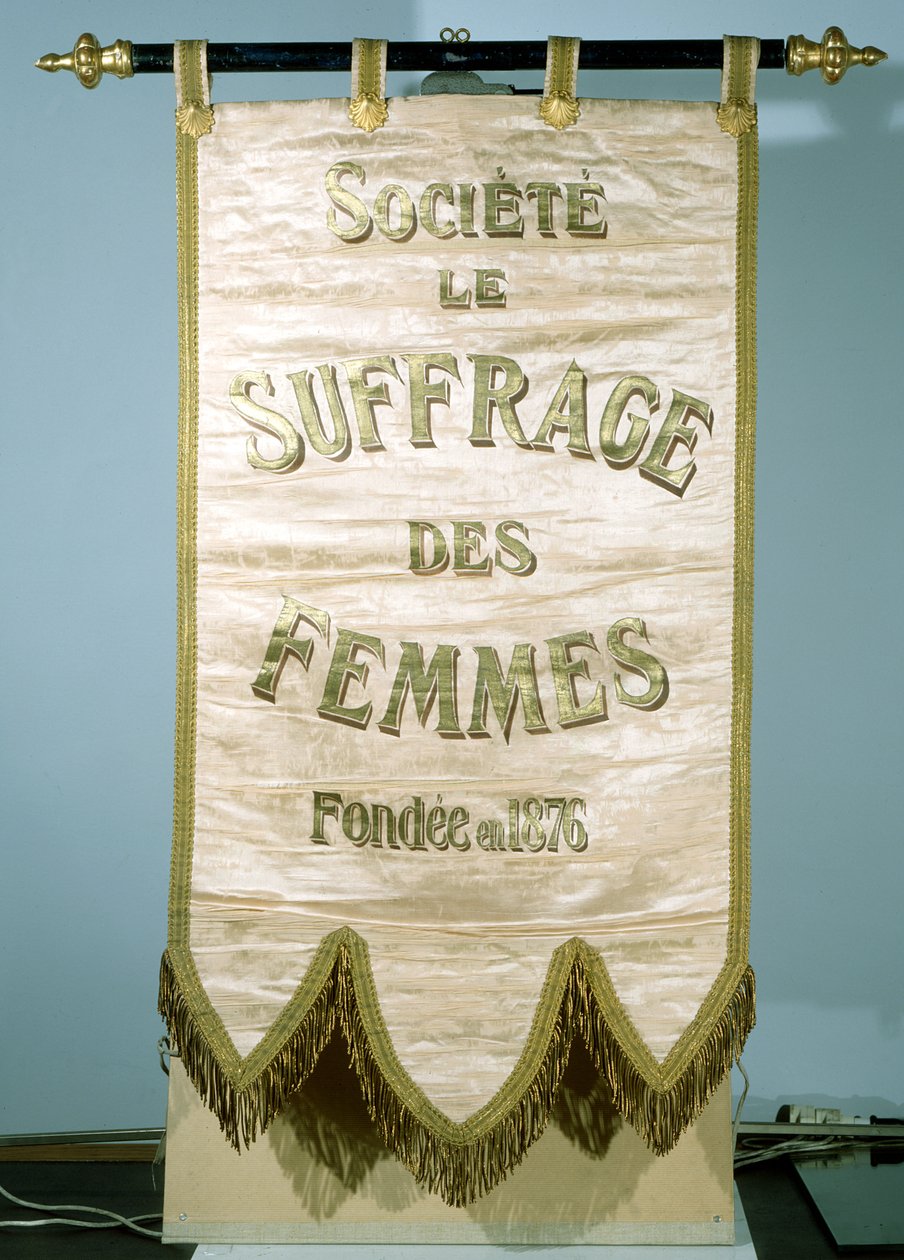 Banner til Selskabet for Kvinders Valgret (silke) af French School