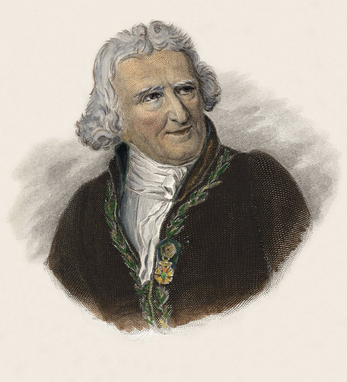 Baron Antoine Augustin Parmentier (1737-1813), fransk farmaceut, diætist og agronom. i "Portrætter af nyttige mænd" af French School