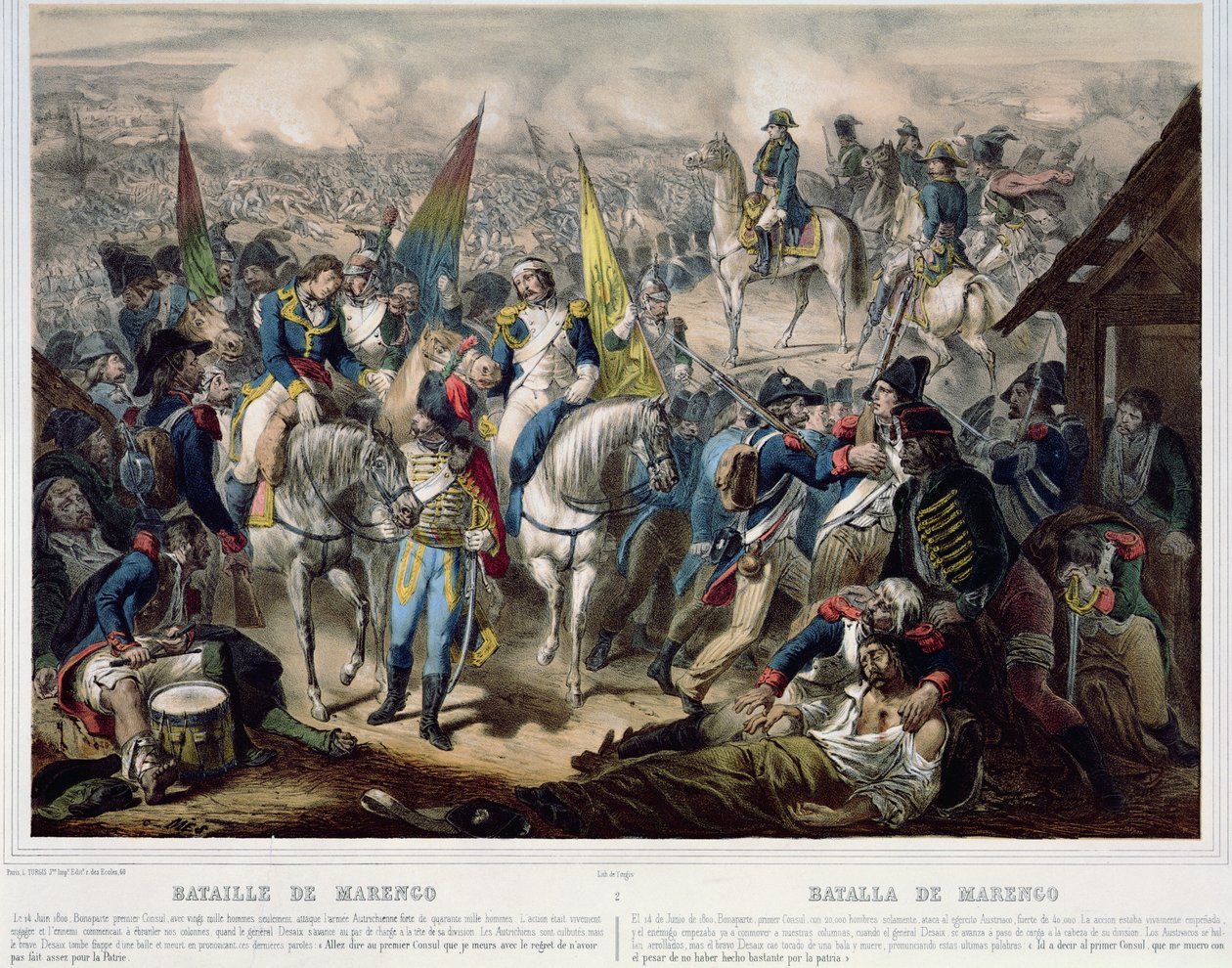 Slaget ved Marengo 14. juni 1800 af French School