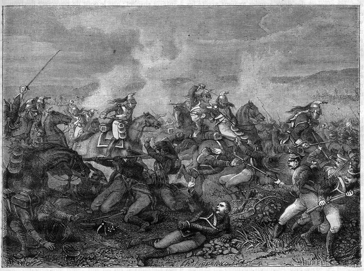 Slaget ved Saint-Dizier, 27. januar 1814 (allierede russiske tropper mod franske vagtdragoner) Slaget ved Saint Dizier - smuk angreb på vagtens drager - Slaget mellem vagtdragerne mod russerne i Landskoi - i "Histoire de l