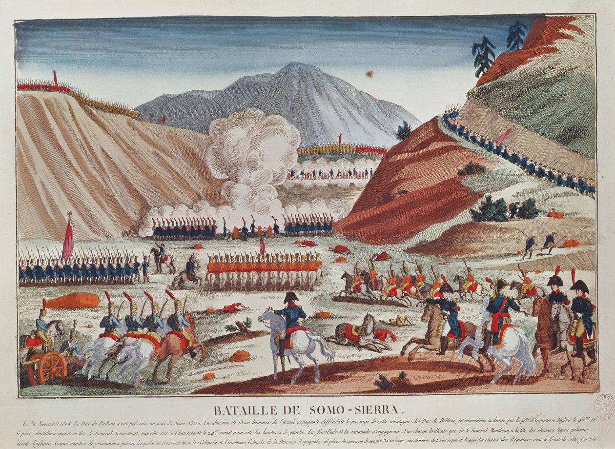 Slaget ved Somosierra den 30. november 1808 af French School