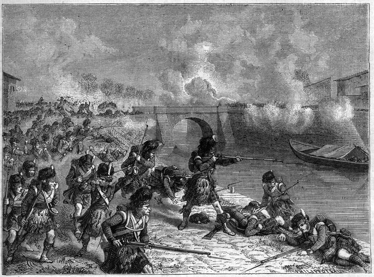 Slaget ved Toulouse: sidste slag mellem de britiske og spanske styrker under Wellington mod franskmændene 1814 - Slaget ved Toulouse 10. april 1814 mellem tropperne fra den imperiale hær under kommando af Marechal Soult og tropperne fra Anglo-Hispano-Porte af French School