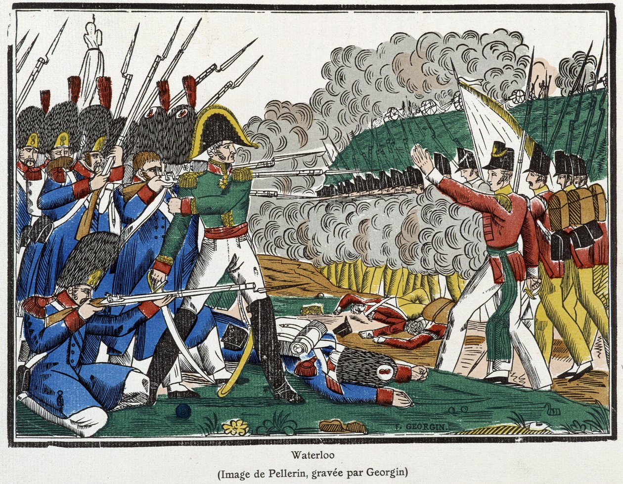 Slaget ved Waterloo, 18. juni af French School