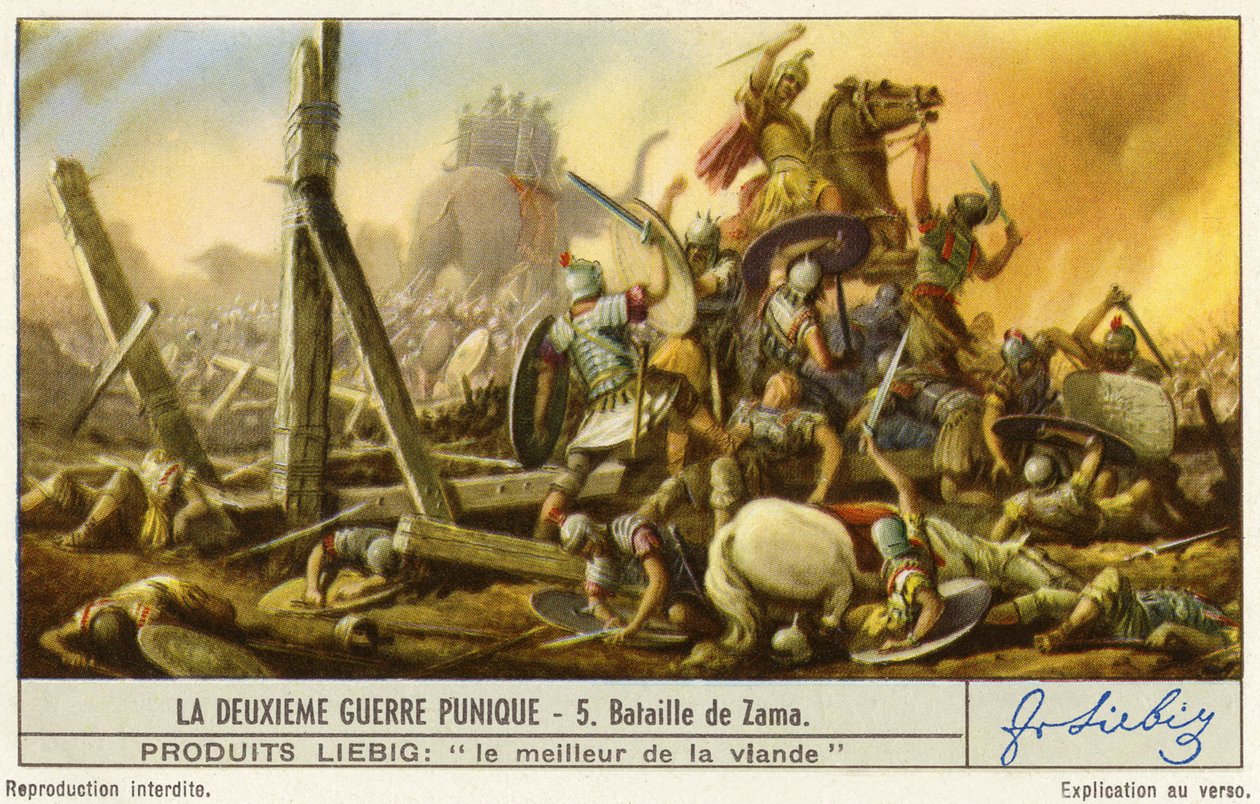 Slaget ved Zama, Anden Puniske Krig, Liebig-kortet af French School
