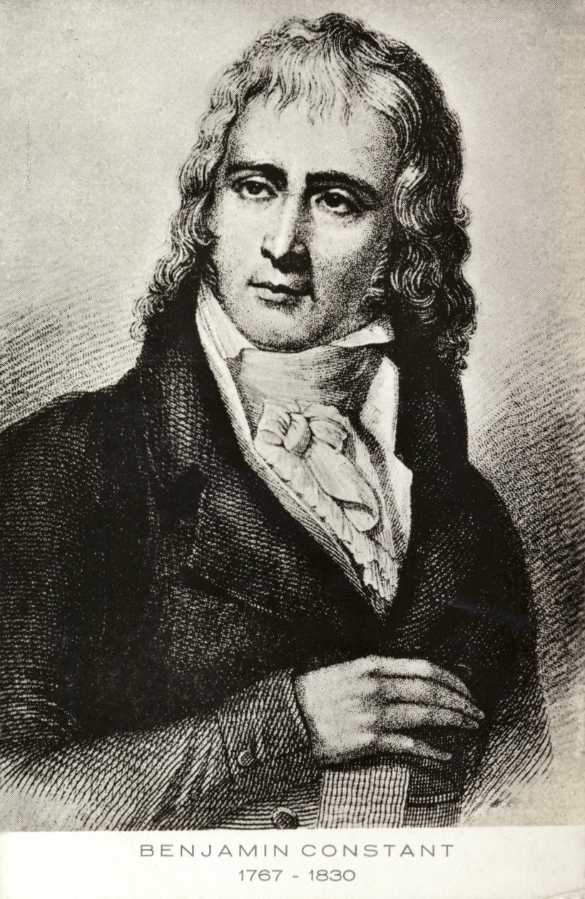 Benjamin Constant (1767-1830), schweizisk-født fransk politiker og forfatter (litografi) af French School
