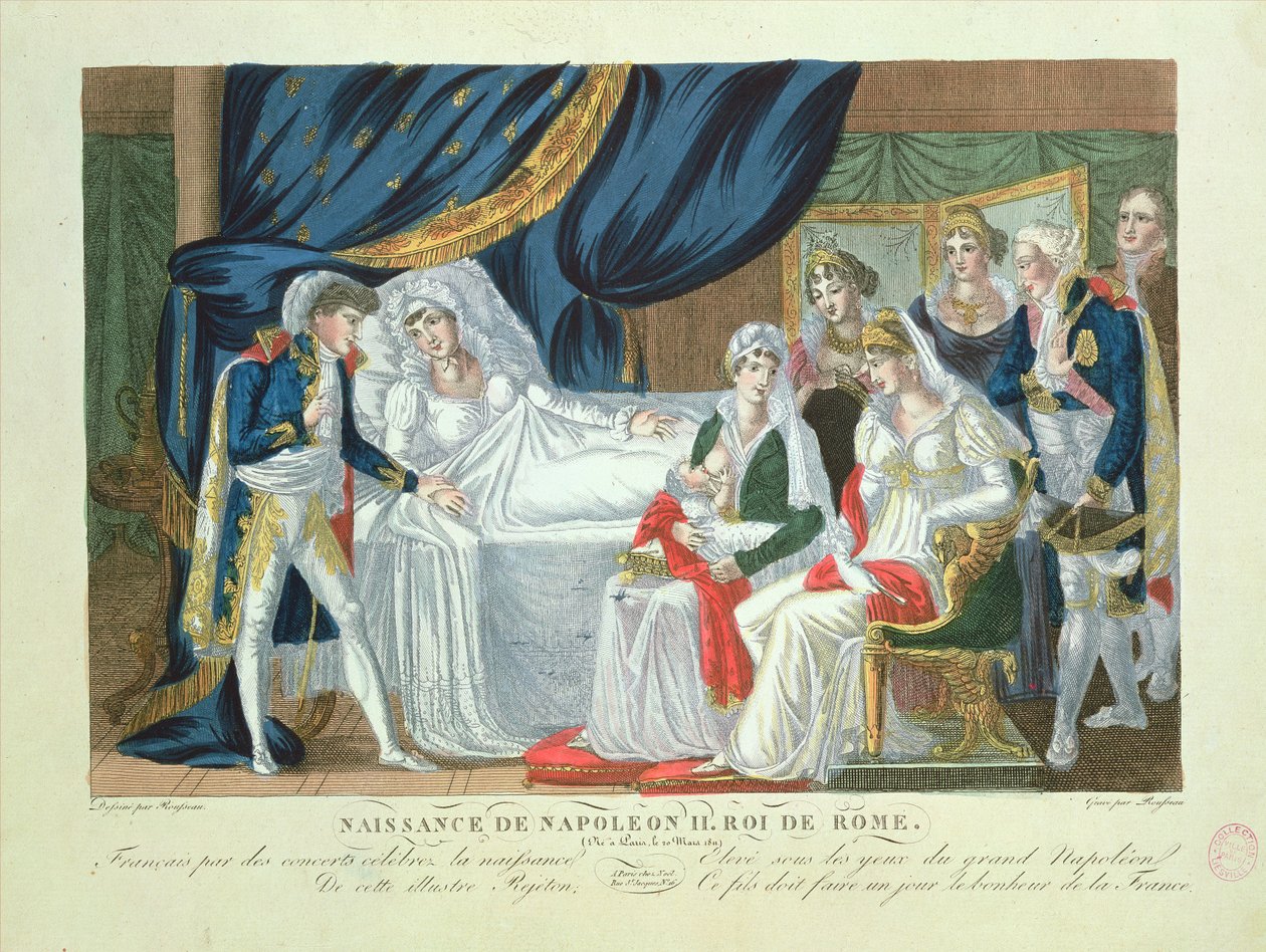 Fødsel af Napoleon II, konge af Rom, 20. marts, 1811 af French School