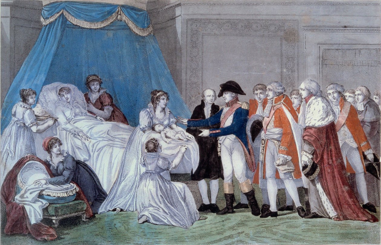 Fødsel af kongen af Rom Napoleon II (Francois Charles Joseph Napoleon Bonaparte) (1811-1832): ceremoni af fødselsattesten for kejser Napoleon I
