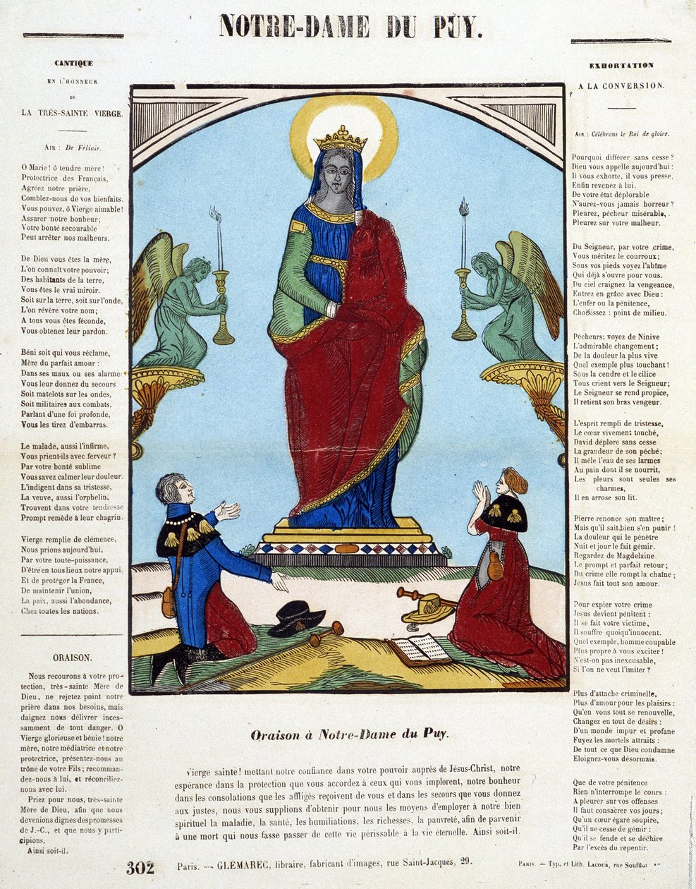 Black Virgin: Oration in Notre-Dame du Puy - billede af Epinal, n.d. af French School