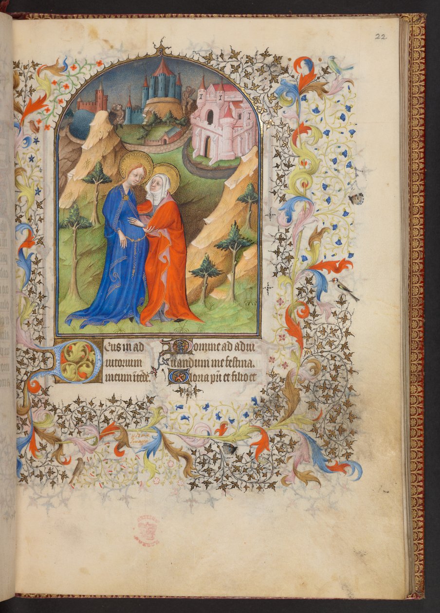 Timebog, Tilføj MS 32454 f.22r, Frankrig af French School