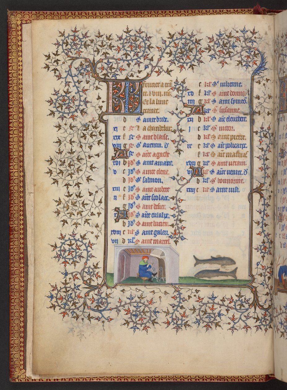 Timebog, Tilføj MS 32454 f.2v, Frankrig af French School