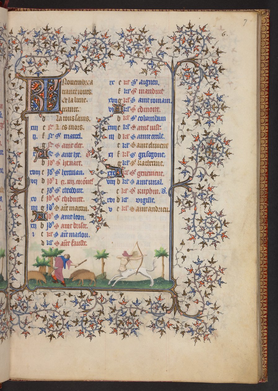 Timebog, Tilføj MS 32454 f.7r, Frankrig af French School