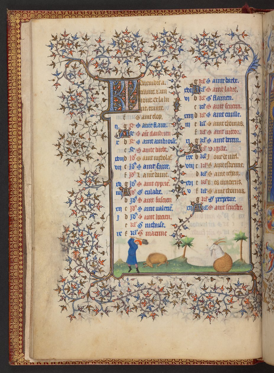 Timebog, Tilføj MS 32454 f.7v, Frankrig af French School