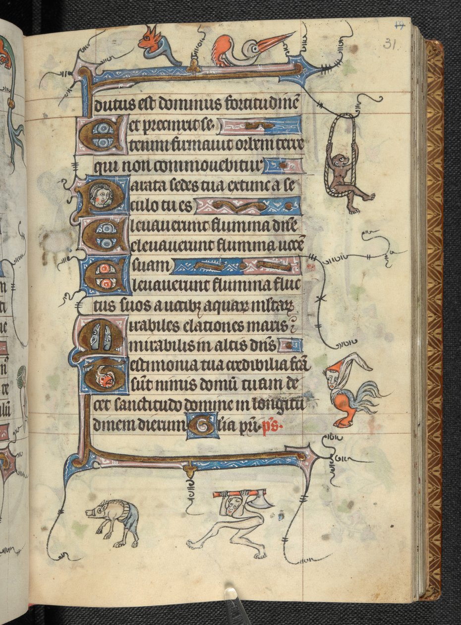 Timebog, brug af St Omer, Tilføj MS 36684, f.31r, c.1318-25 (vellum) af French School