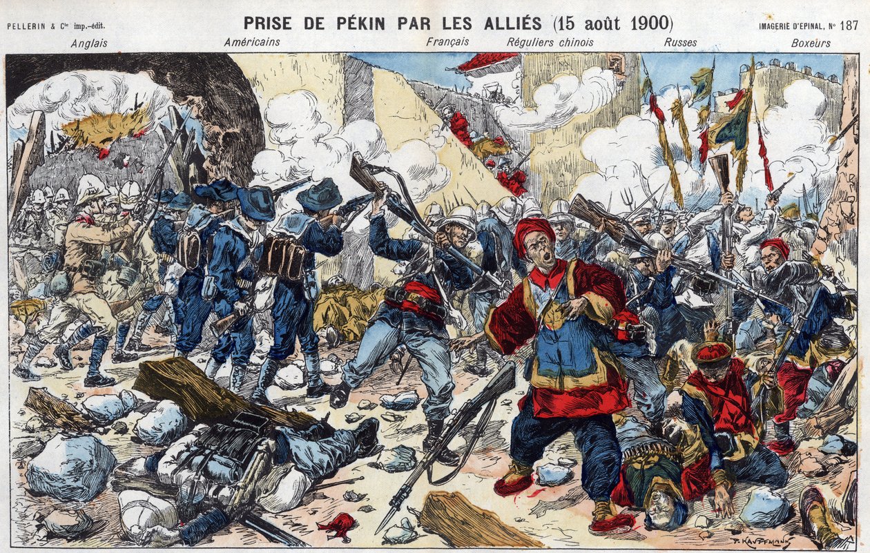 Bokseroprør (1898-1900): erobringen af Pekin af de allierede den 15. august af French School