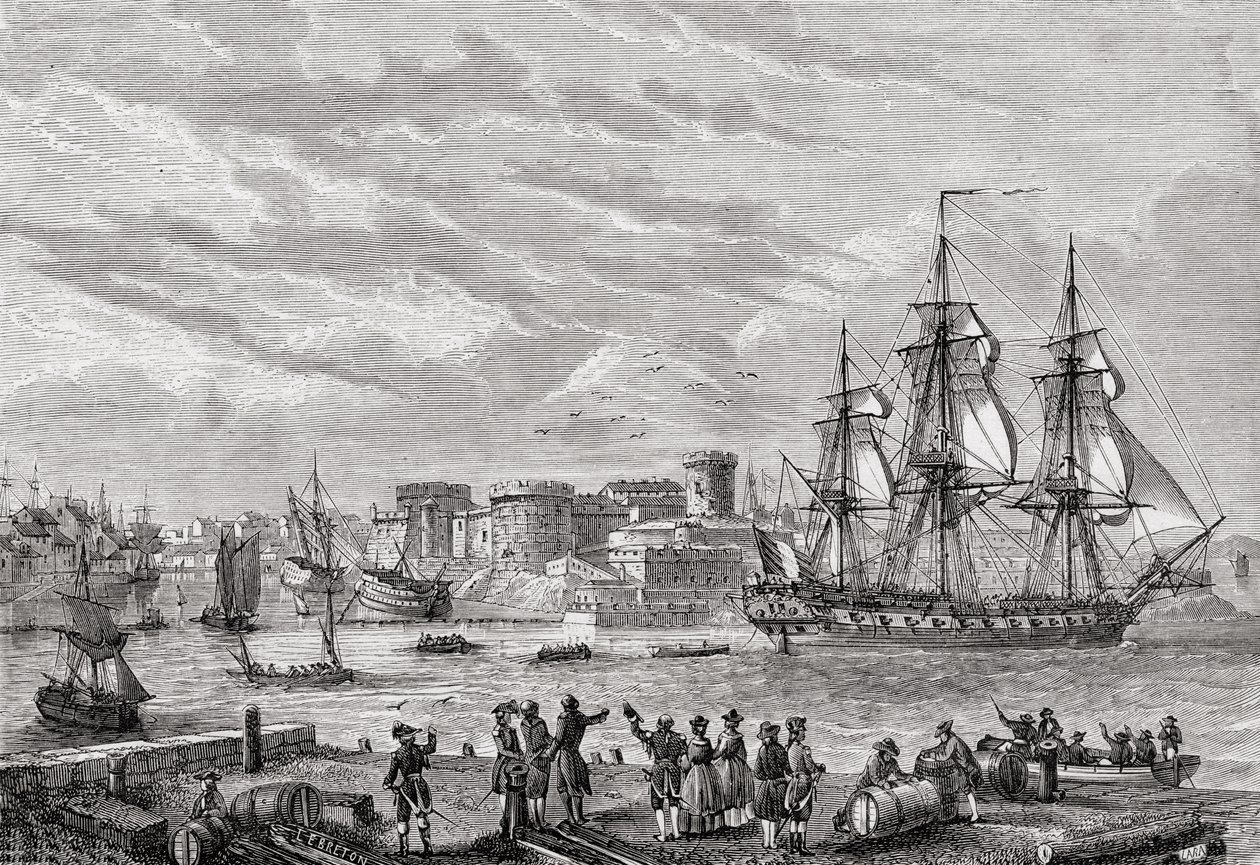 Brest i 1791, graveret af Le Breton, fra 