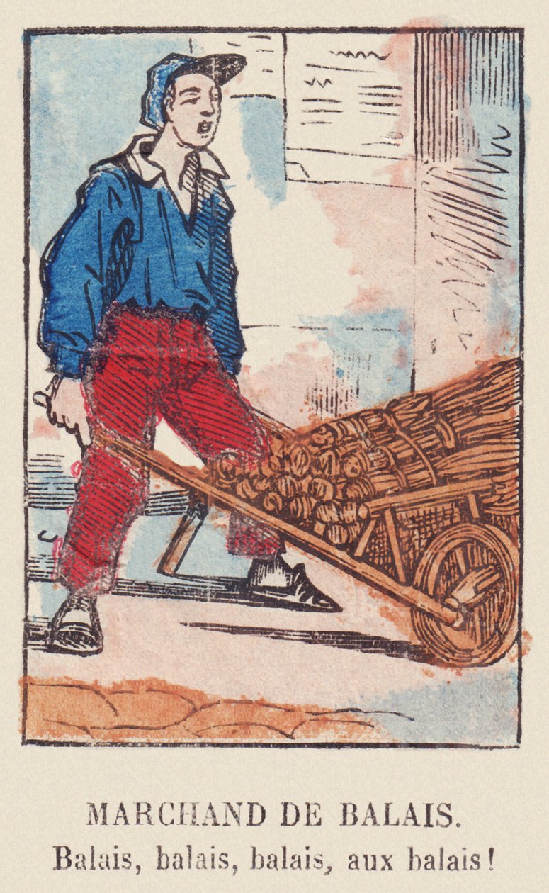 Kostforhandler. Koste, koste, koste, koste! , omkring 1819 (tryk) af French School