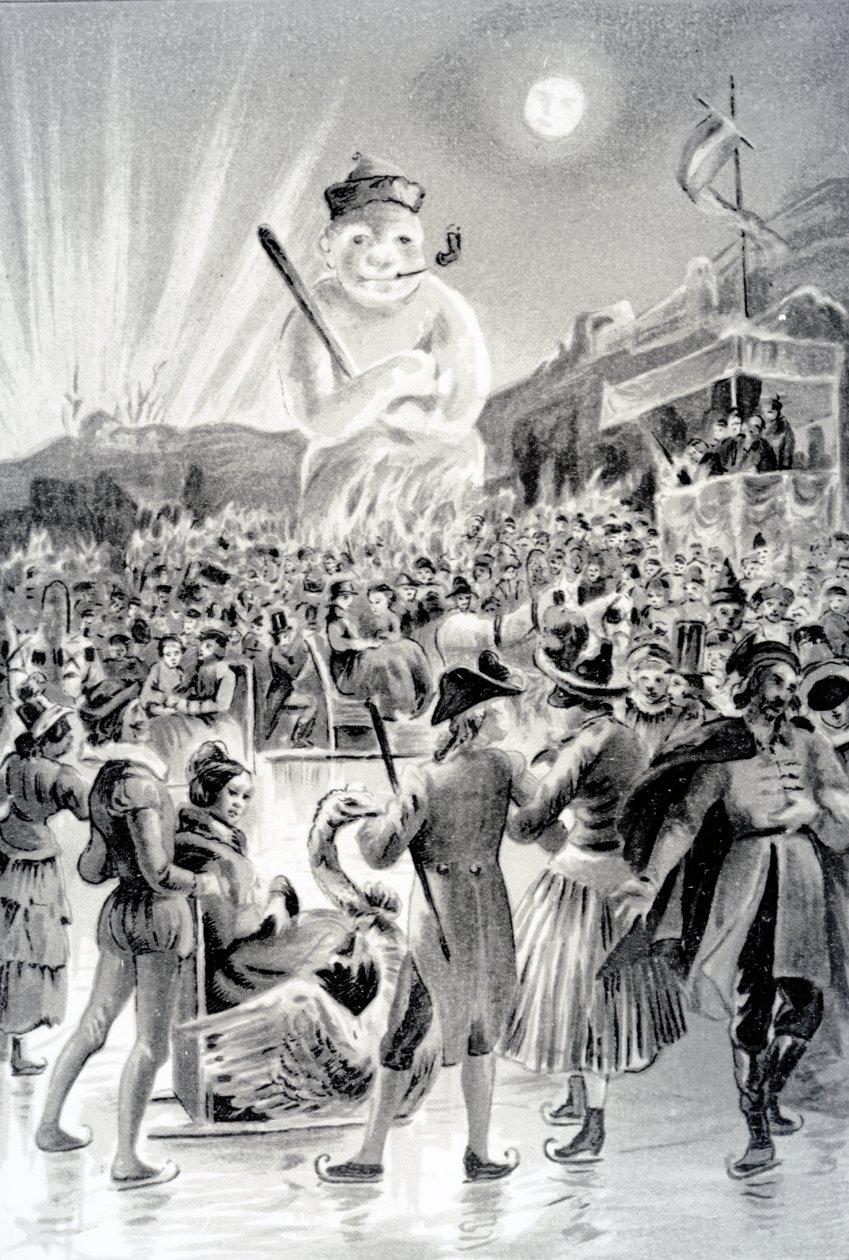 Budapest, illustration fra The Snow Man af George Sand, 1887 af French School
