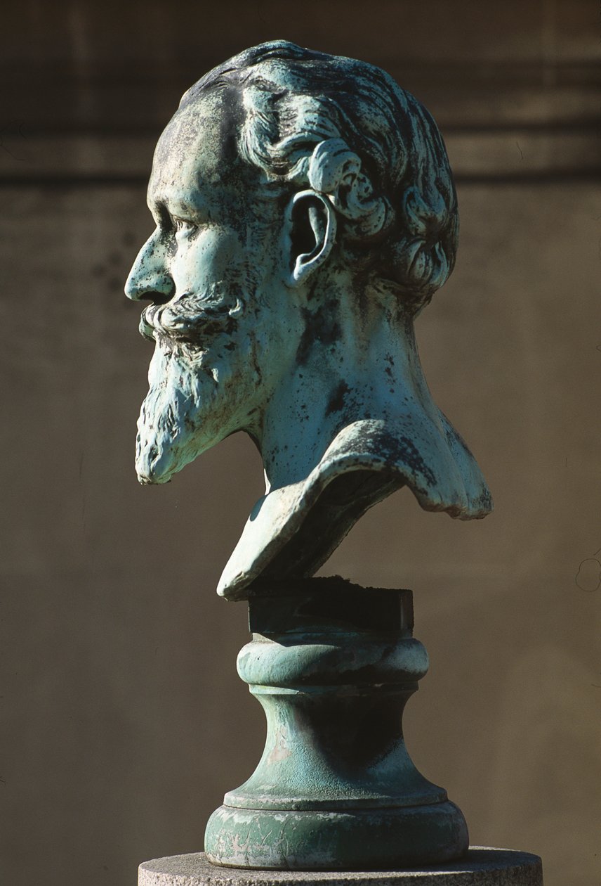 Buste af Edouard Manet (1832-83) (bronze) (se også 287311) af French School