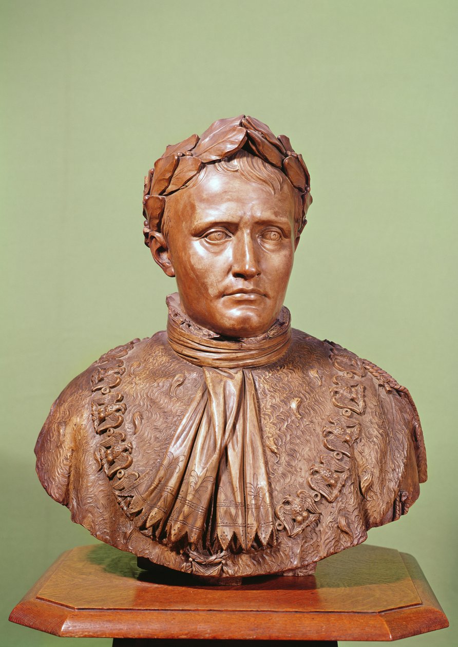 Buste af Napoleon I (1769-1821) (gips) af French School