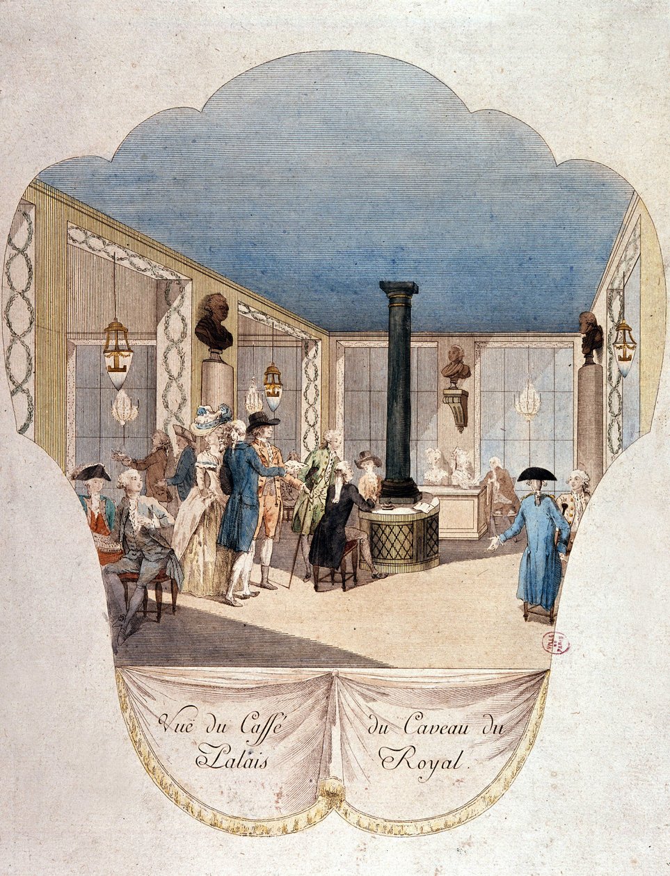 Cafe du Caveau du Palais Royal, Paris af French School