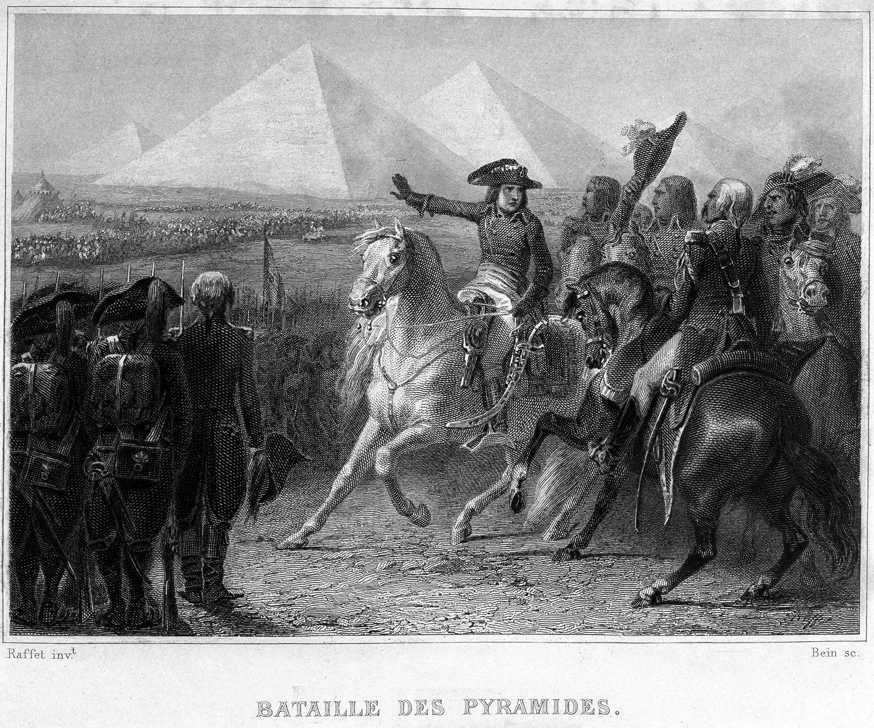 Kampagne (Ekspedition) af Egypten (1798-1801): Slaget ved pyramiderne (1798) - i "" French Revolution"" af Thiers. 19. århundrede af French School