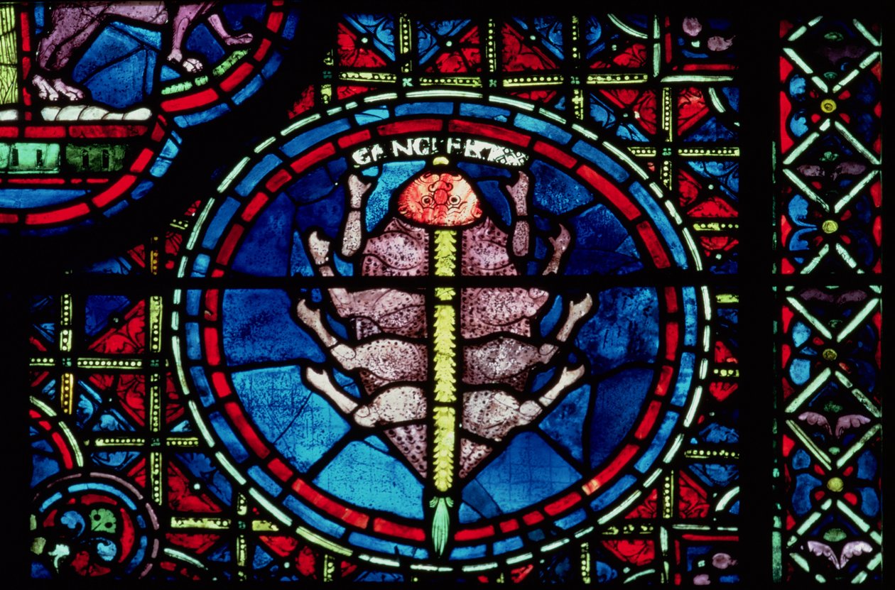 Kræft, fra Zodiac-vinduet, 1200-tallet af French School