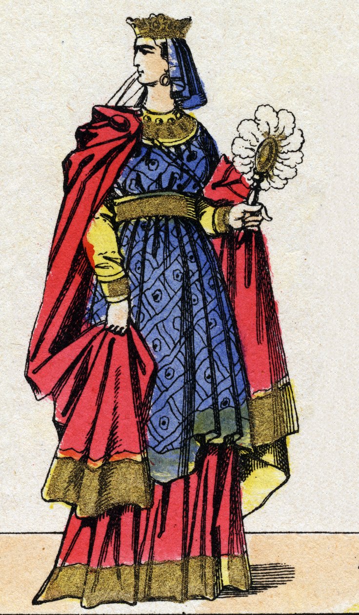 Capetian Dynasty: Portræt af Anne af Kiev (Anna Yaroslavna af French School