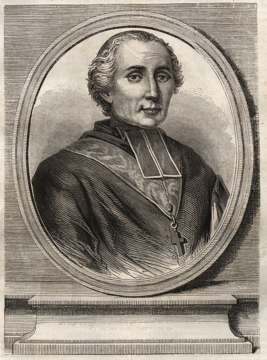 Kardinal Francois-Nicolas-Madeleine (Francois Nicolas Madeleine) Morlot 1795-1862 - Archeveque of Paris og Cardinal - af French School