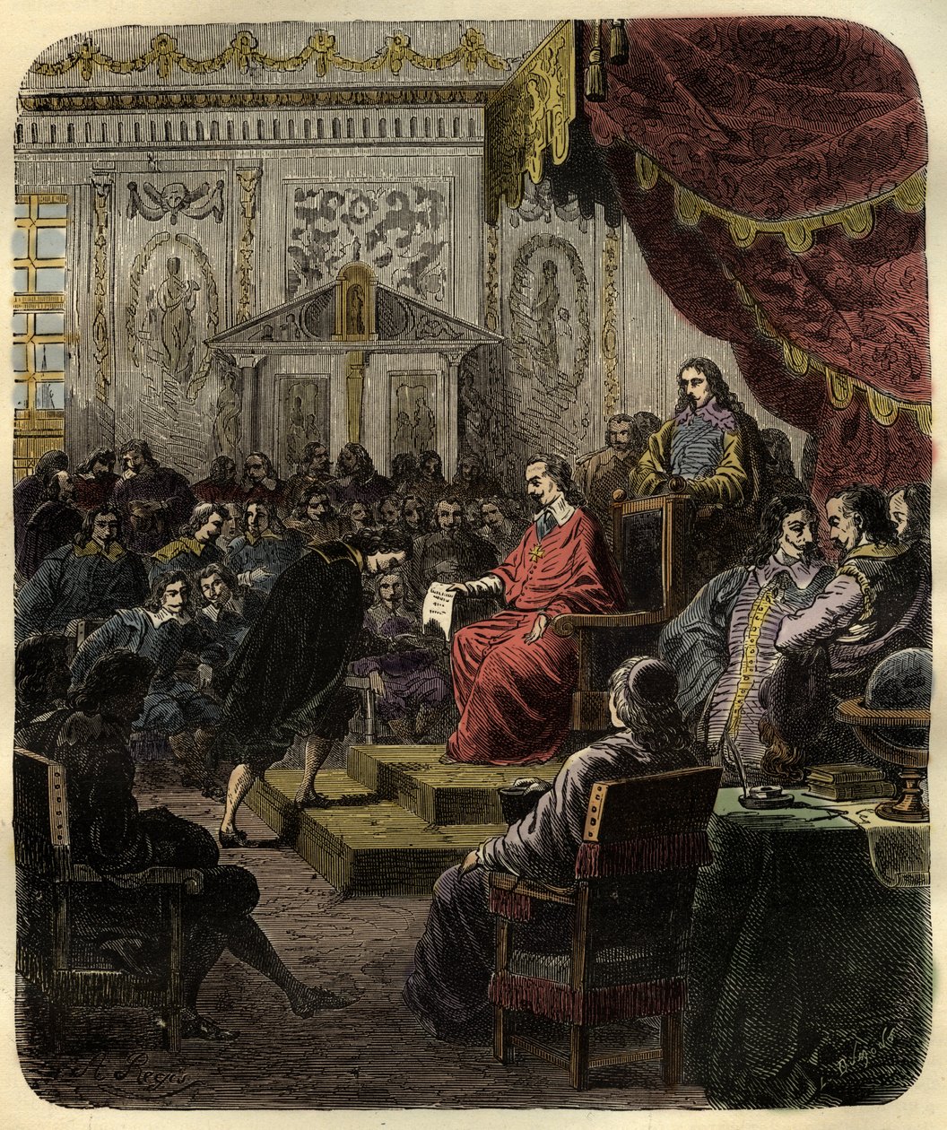 Kardinal Richelieu grundlægger Academie Francaise af French School