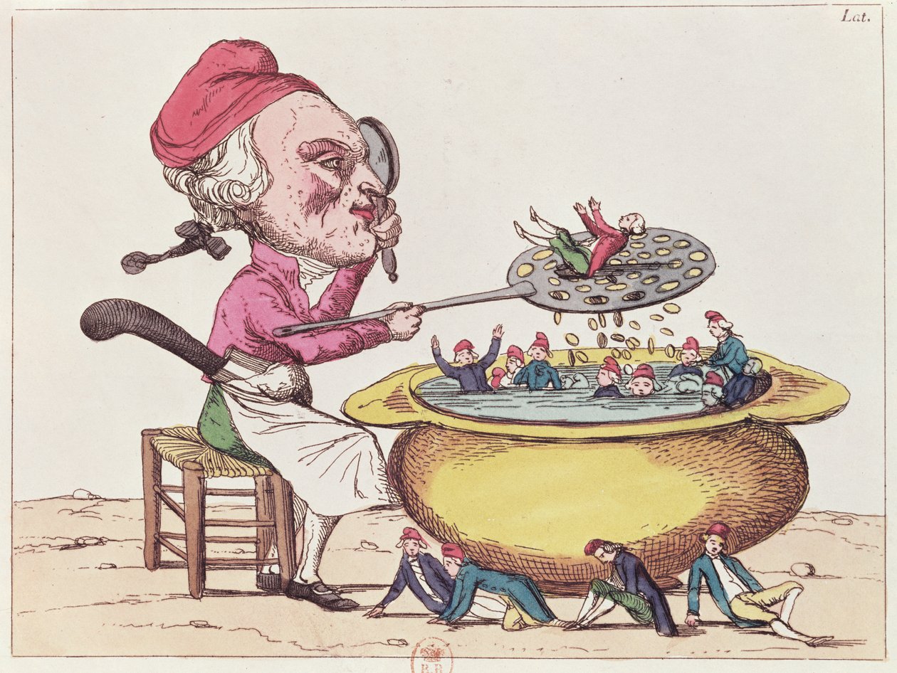 Karikatur af Maximilien de Robespierre (1758-94), 1793 af French School