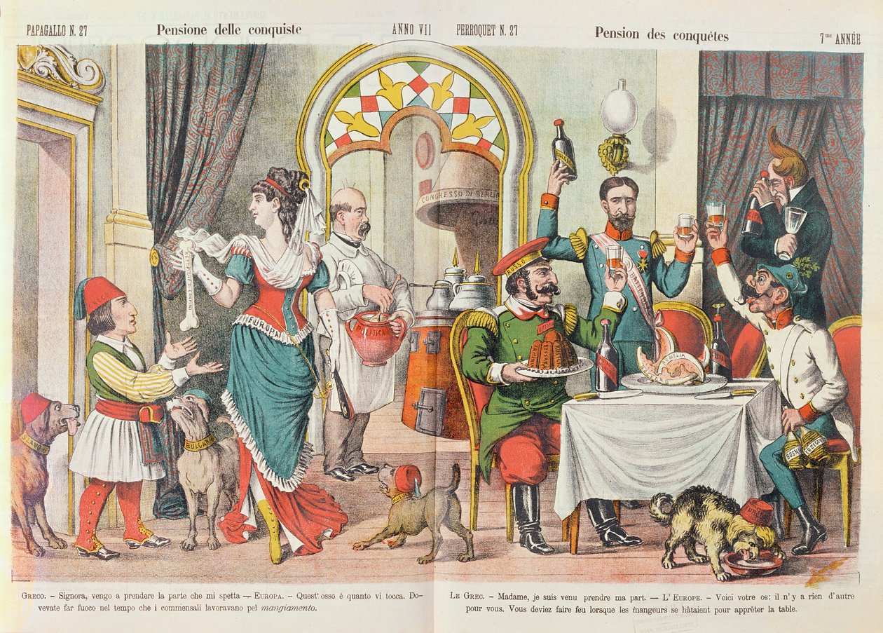 Karikatur af Berlin-kongressen i 1878, fra magasinet Le Perroquet 1879 af French School