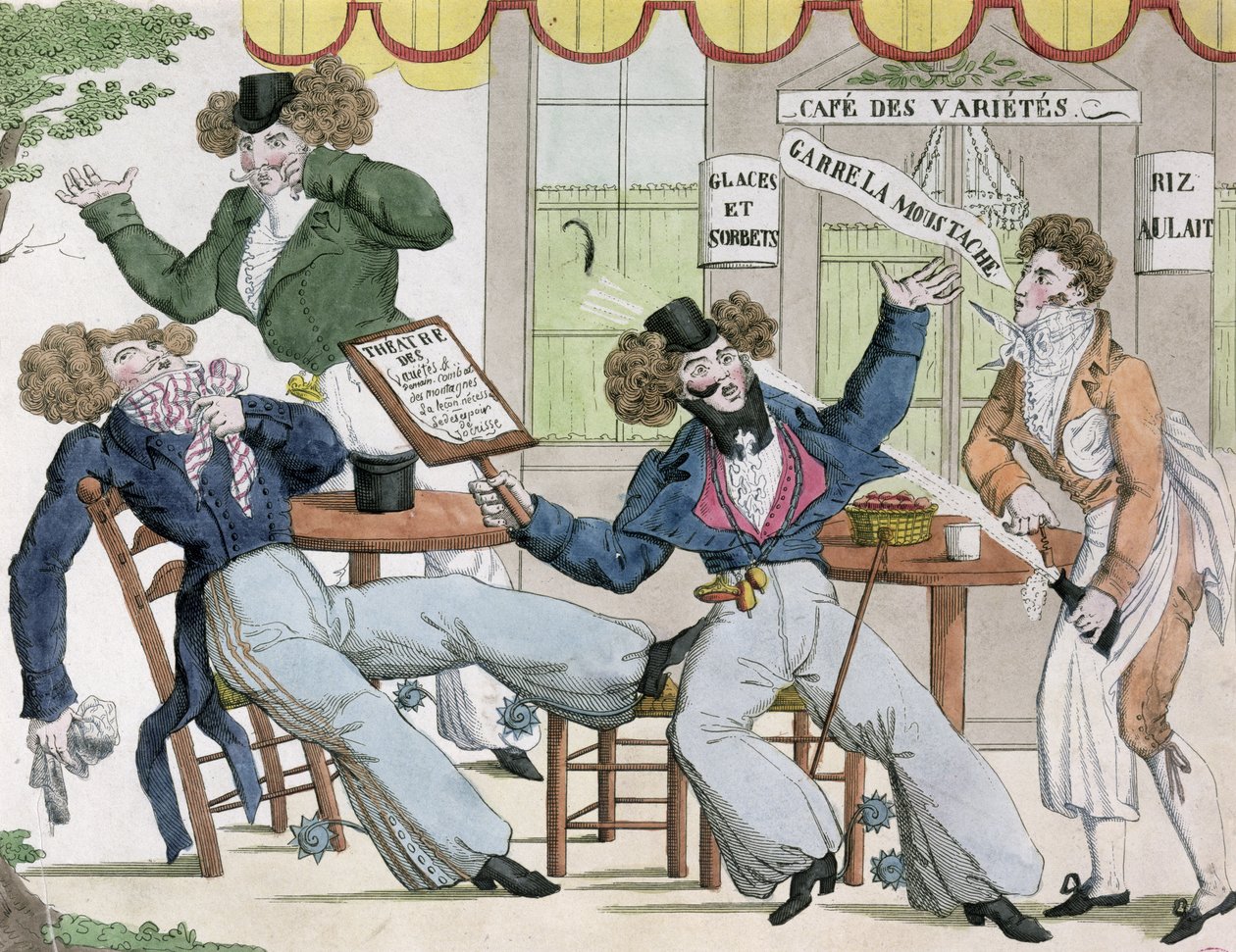 Karikatur af Cafe des Varietes, begyndelsen af det 19. århundrede af French School