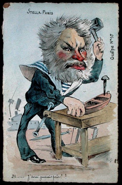 Karikatur af flådeministeren Camille Pelletan (1846-1915) fra serien 